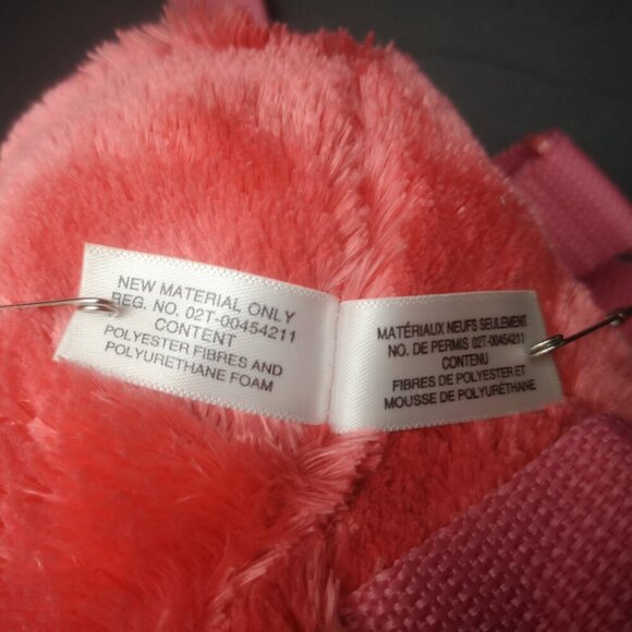 TY Gilda Orange & Pink 100% TY Silk Shell Small Backpack - Picture 3 of 7